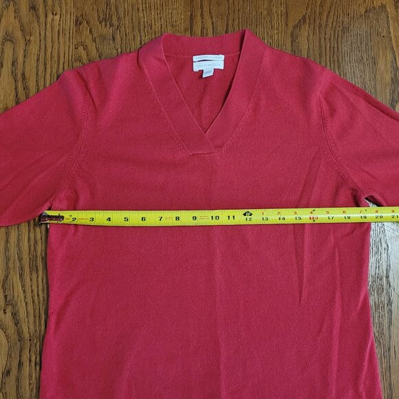 Charter Club 100%  cashmere women's sweater in coral red, size L - Picture 3 of 8